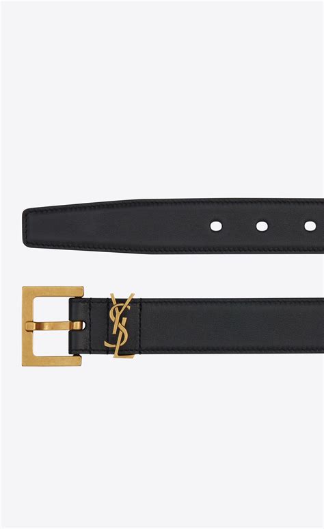 ysl monogram belt replica|SAINT LAURENT Monogramme leather belt .